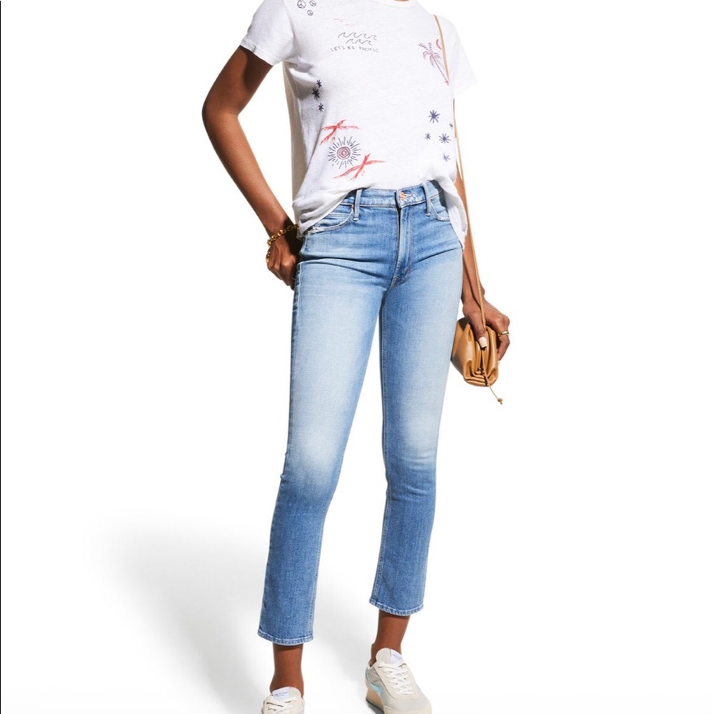 MOTHER Denim “The Mid Rise Dazzler Ankle Jeans”